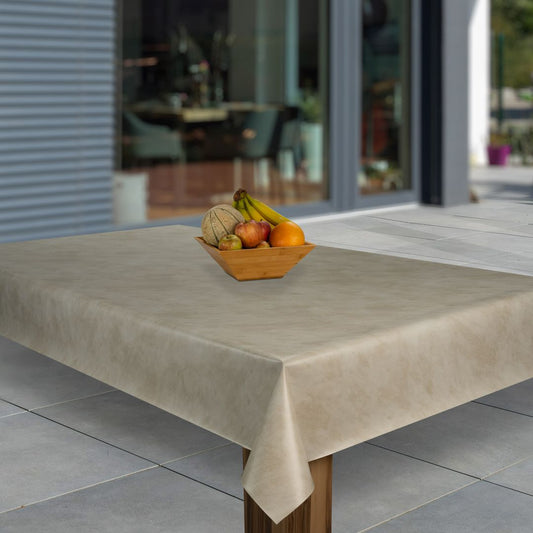 Wachstuch-Tischdecken Beige Grau Metallic rechteckig