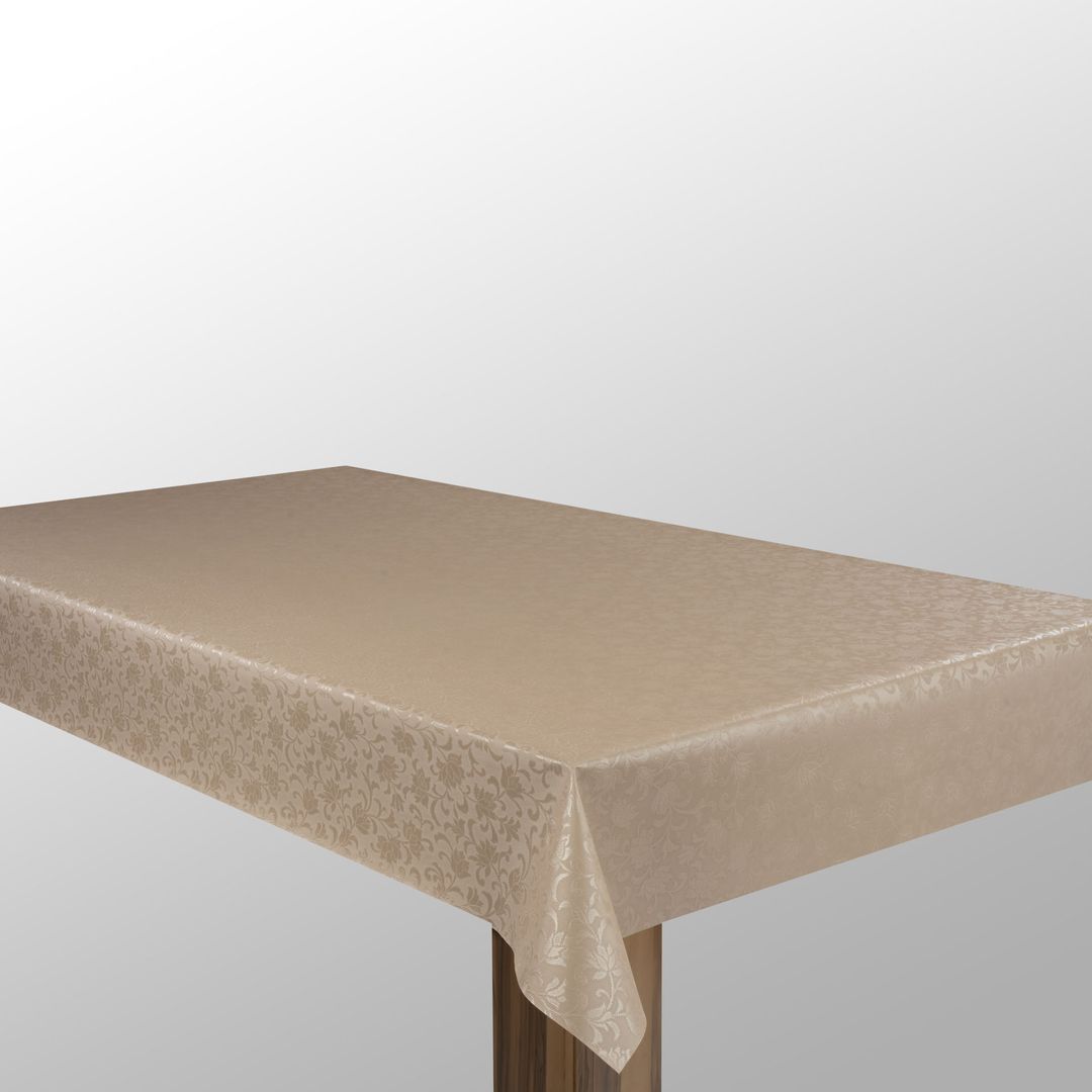 Wachstuch-Tischdecken Beige Umbra geprägt rechteckig