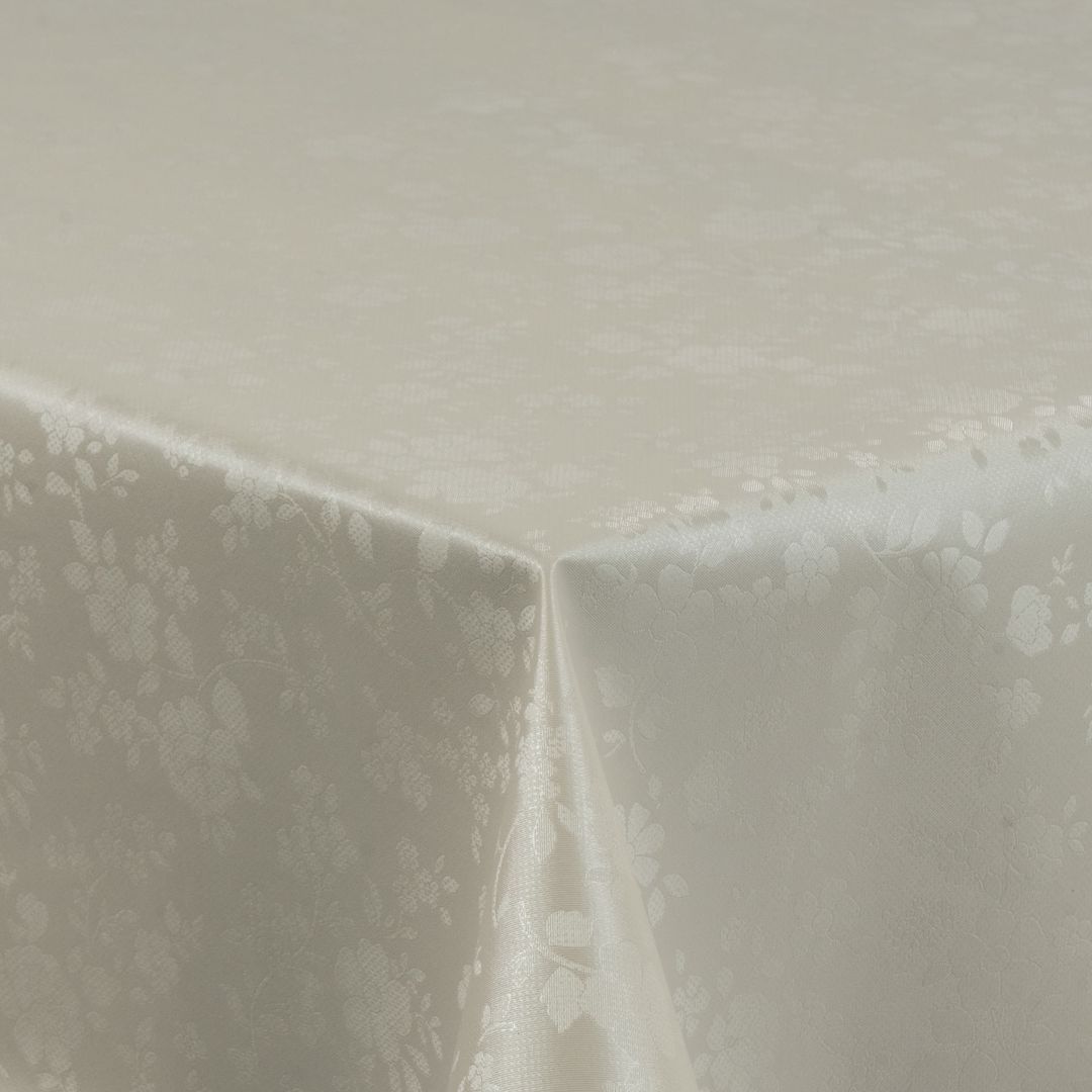 Wachstuch-Tischdecken Beige geprägt Metallic rechteckig