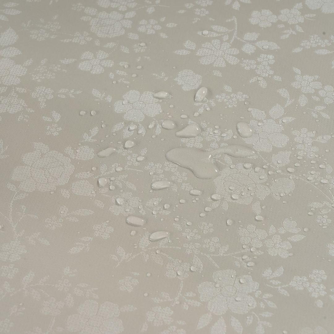 Wachstuch-Tischdecken Beige geprägt Metallic rechteckig