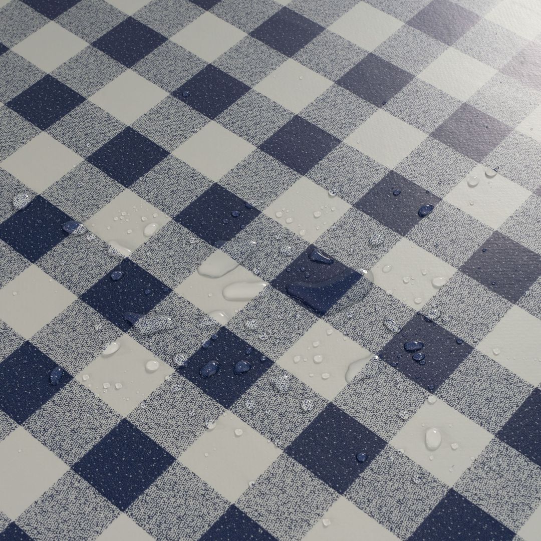 Wachstuch-Tischdecken Blau Weiß Karo rechteckig