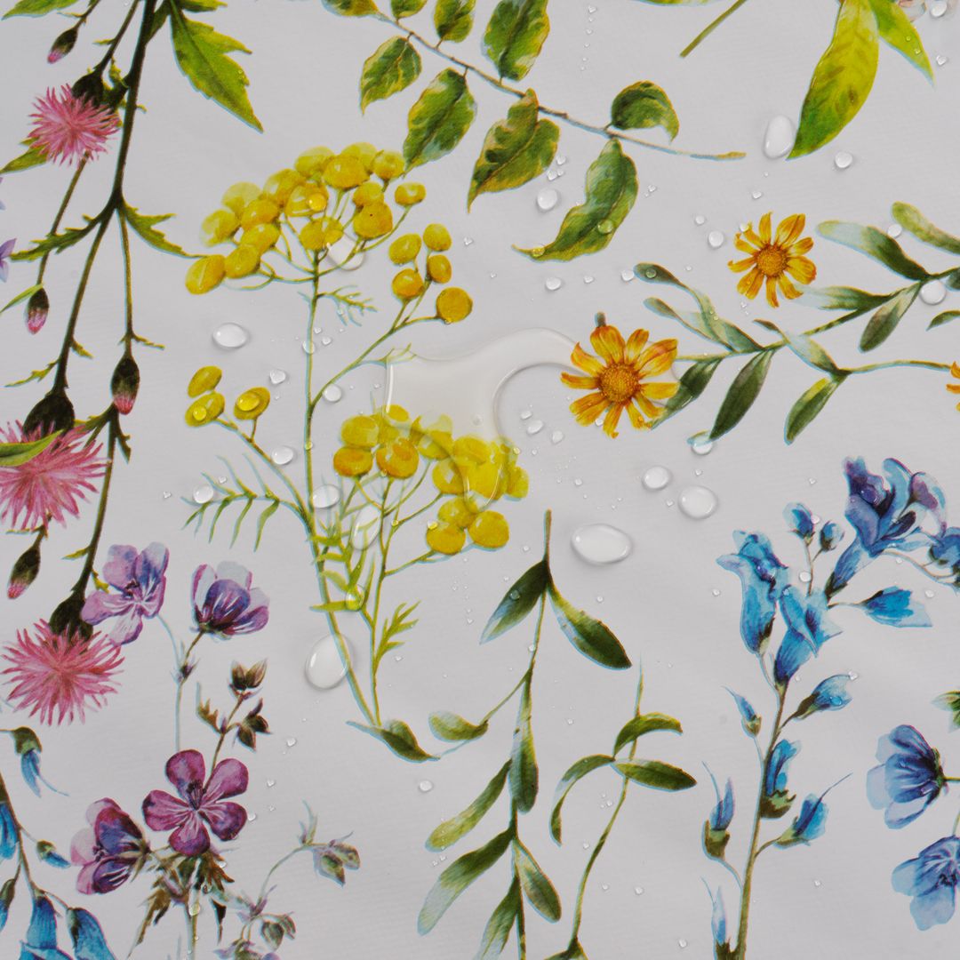 laro Wachstuch-Tischdecke Wachstischdecke Gartentischdecke Blumen Mix Bunt