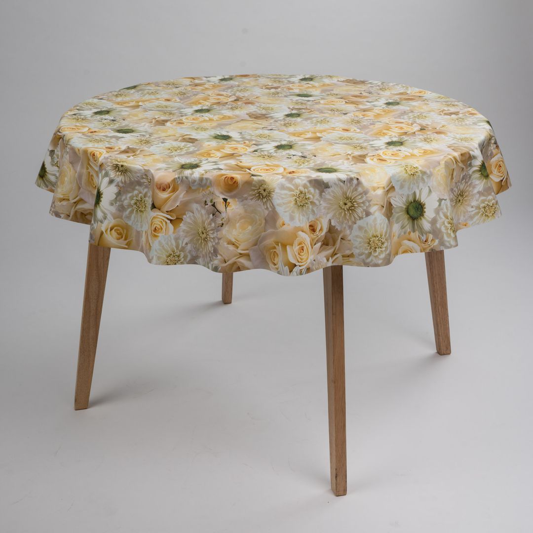 Wachstuch-Tischdecken Blumen Mix Rund 140cm