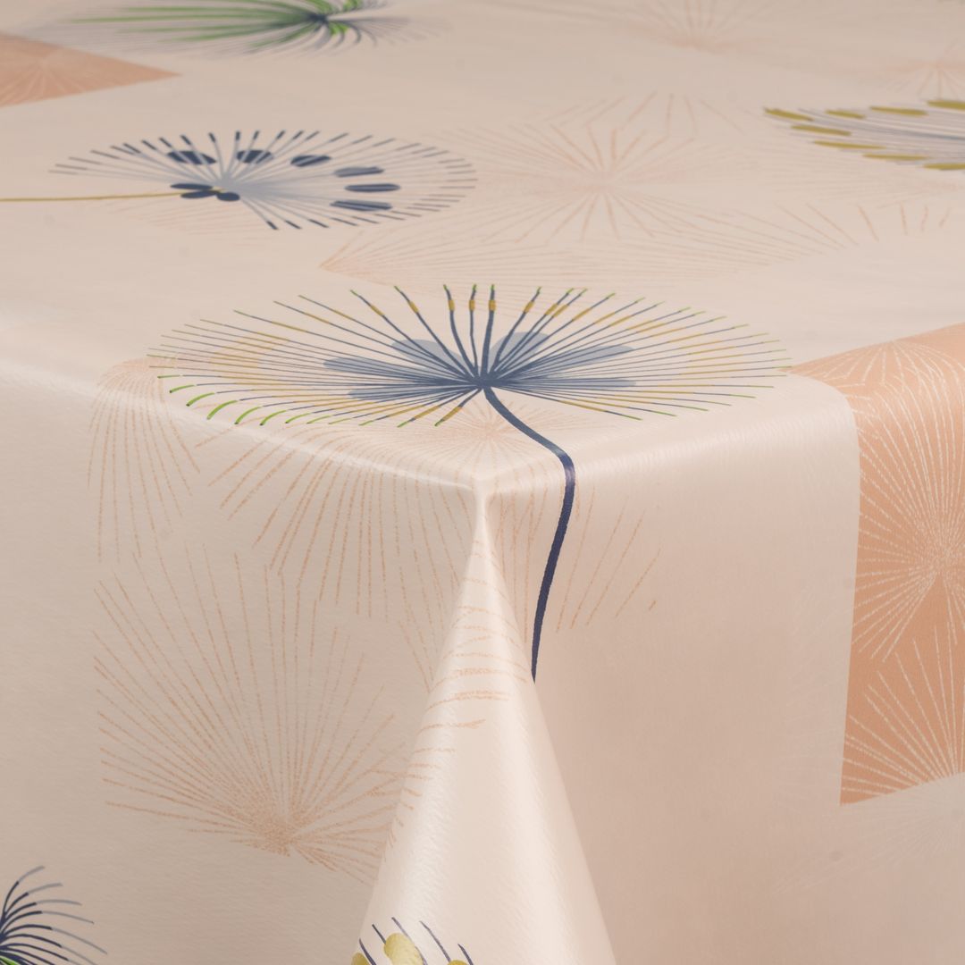 Wachstuch-Tischdecken Blumen rose beige braun rechteckig