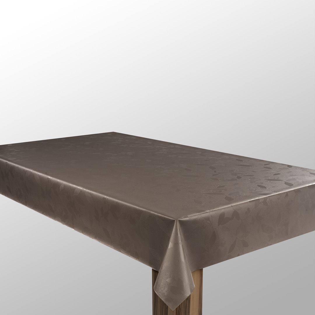 Wachstuch-Tischdecken Braun Grau Metallic geprägt rechteckig