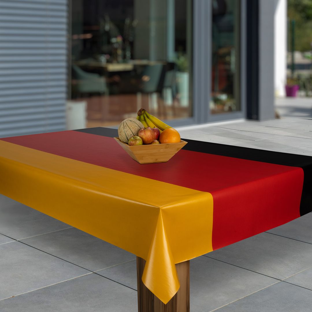 Wachstuch-Tischdecken Deutschland WM Flagge rechteckig