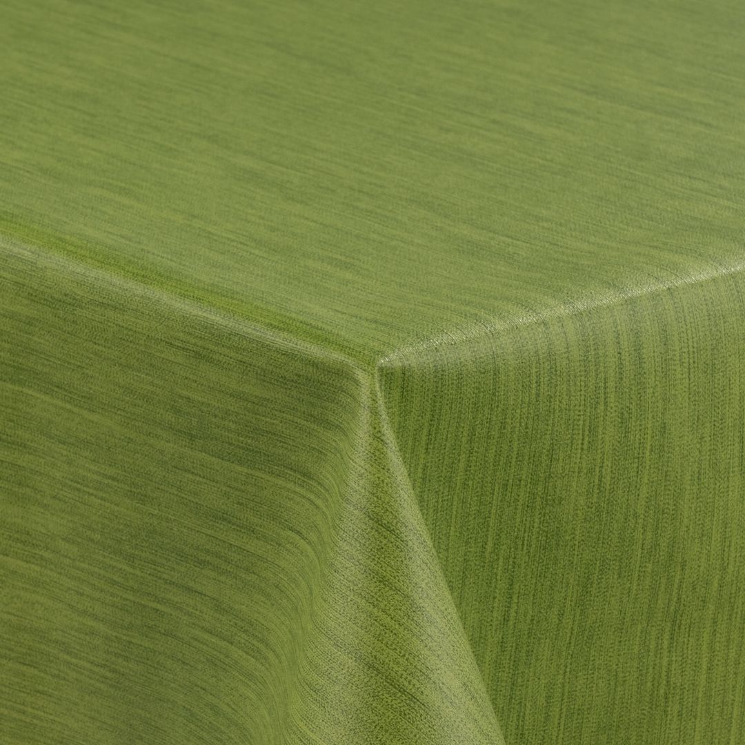 Wachstuch-Tischdecken Grün Leinenoptik rechteckig