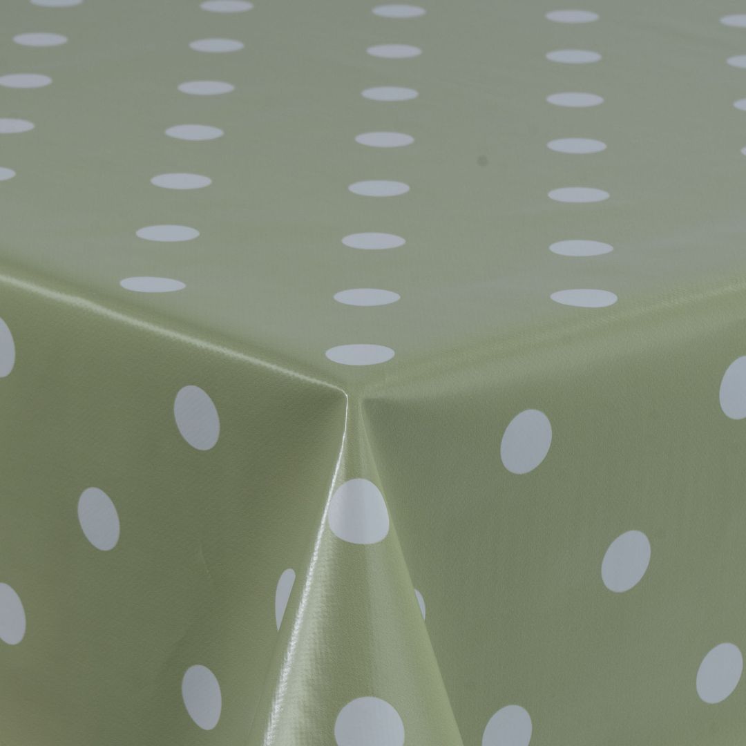 Wachstuch-Tischdecken Grün Limette Punkte rechteckig