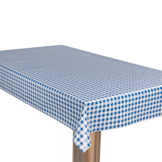 laro Wachstuch-Tischdecke Wachstischdecke Gartentischdecke Karo Kariert BlauWeiß