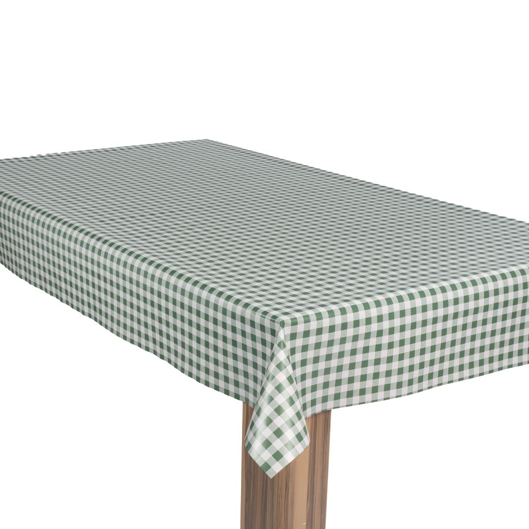 laro Wachstuch-Tischdecke Wachstischdecke Gartentischdecke KaroKariertDunkelgrün