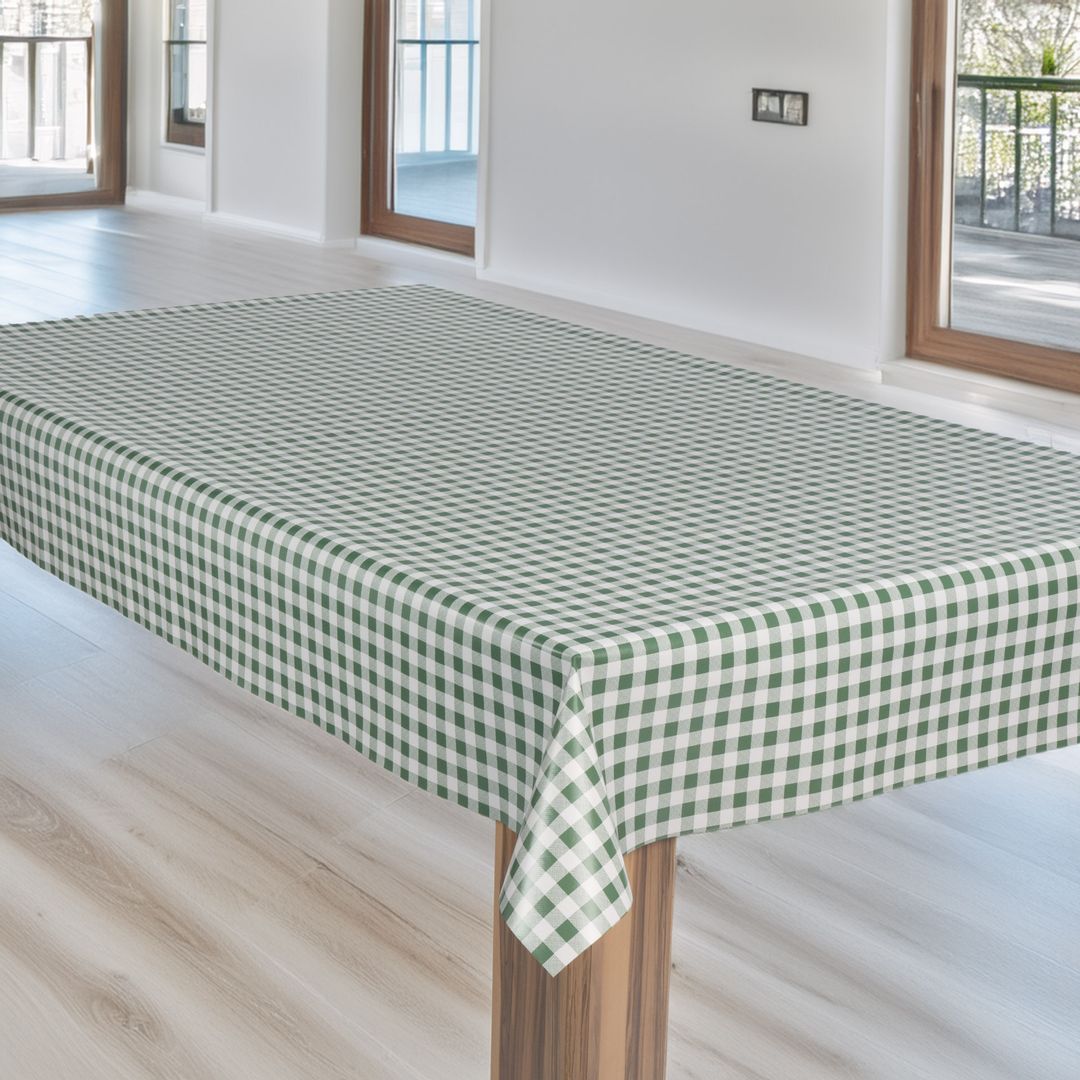 laro Wachstuch-Tischdecke Wachstischdecke Gartentischdecke KaroKariertDunkelgrün