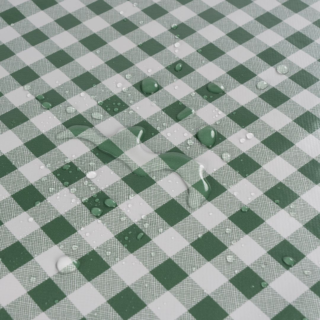 laro Wachstuch-Tischdecke Wachstischdecke Gartentischdecke KaroKariertDunkelgrün