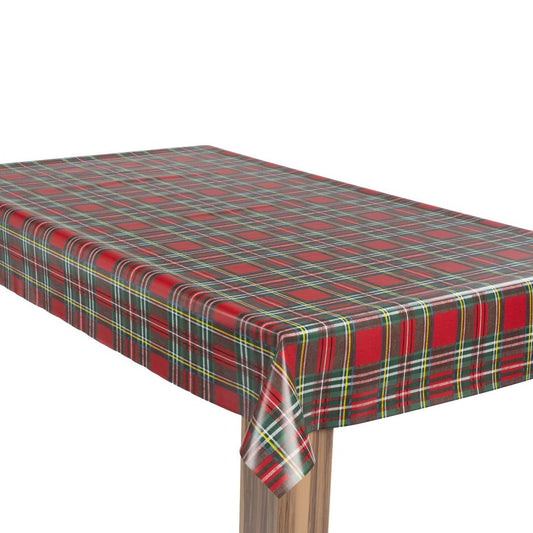 laro Wachstuch-Tischdecke Wachstischdecke Gartentischdecke Karo Rot Grün Gelb