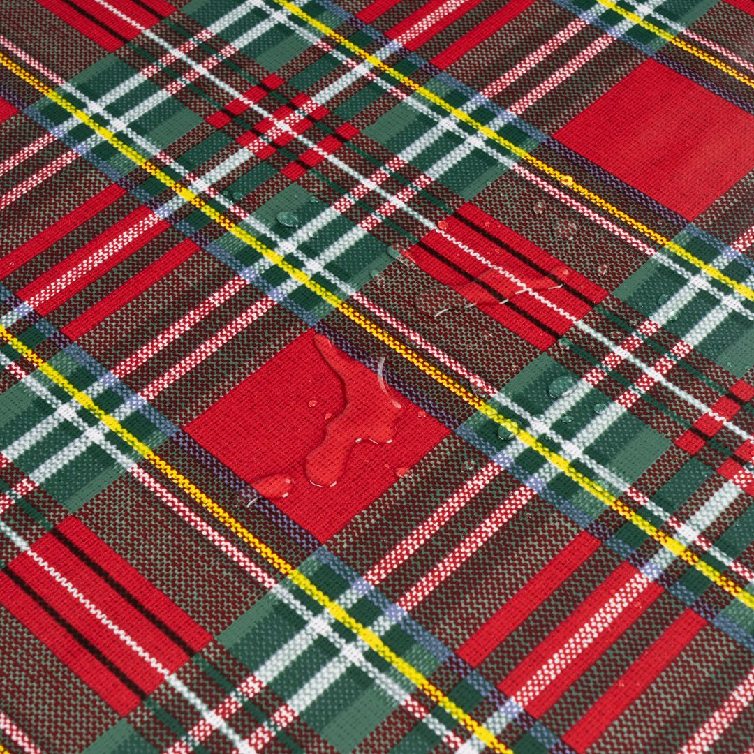 laro Wachstuch-Tischdecke Wachstischdecke Gartentischdecke Karo Rot Grün Gelb