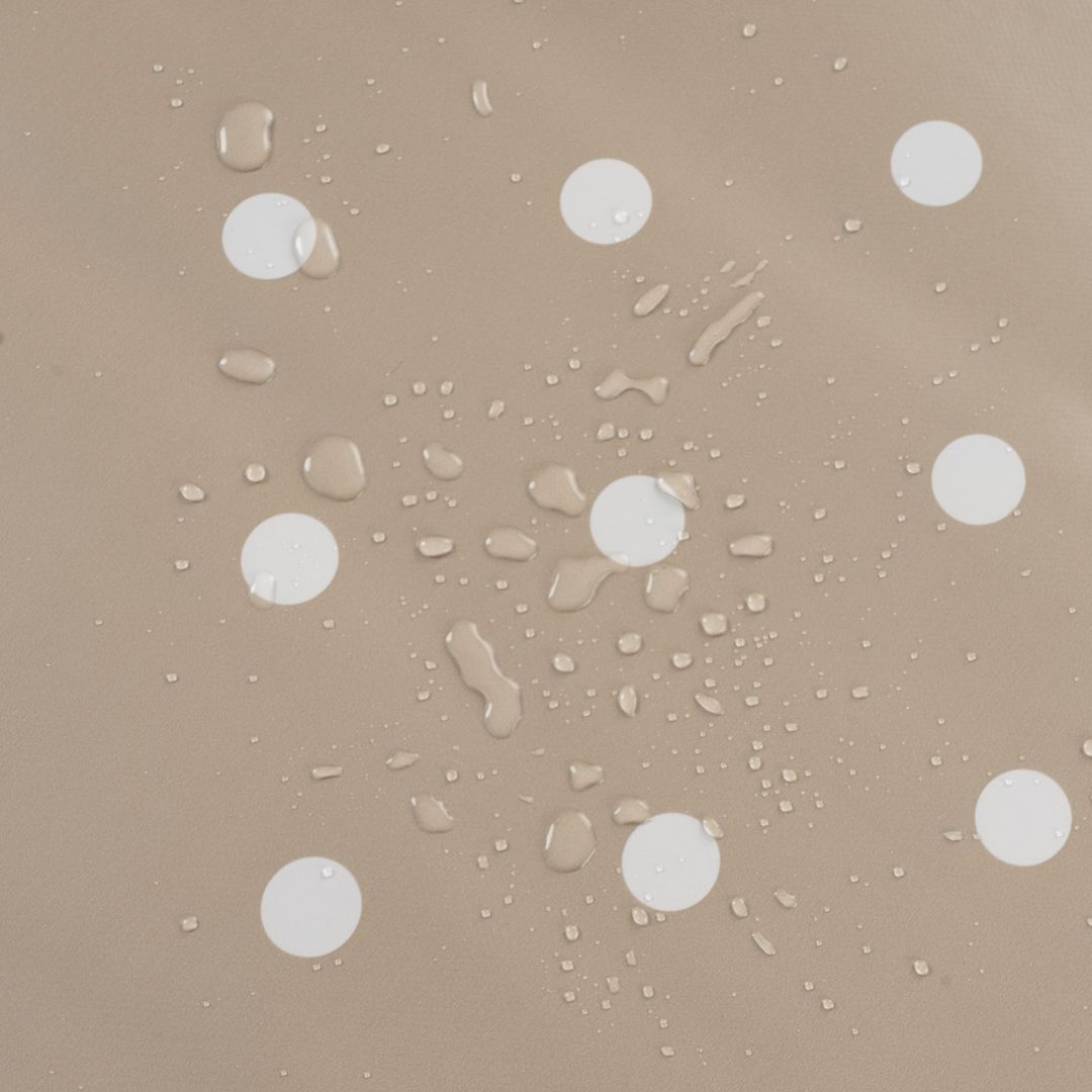 laro Wachstuch-Tischdecke Wachstischdecke Gartentischdecke Punkte Beige Metallic