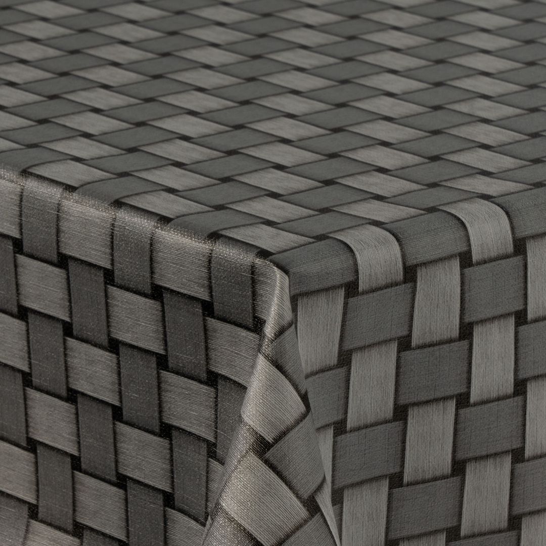 Wachstuch-Tischdecken Raster Grau 3D rechteckig