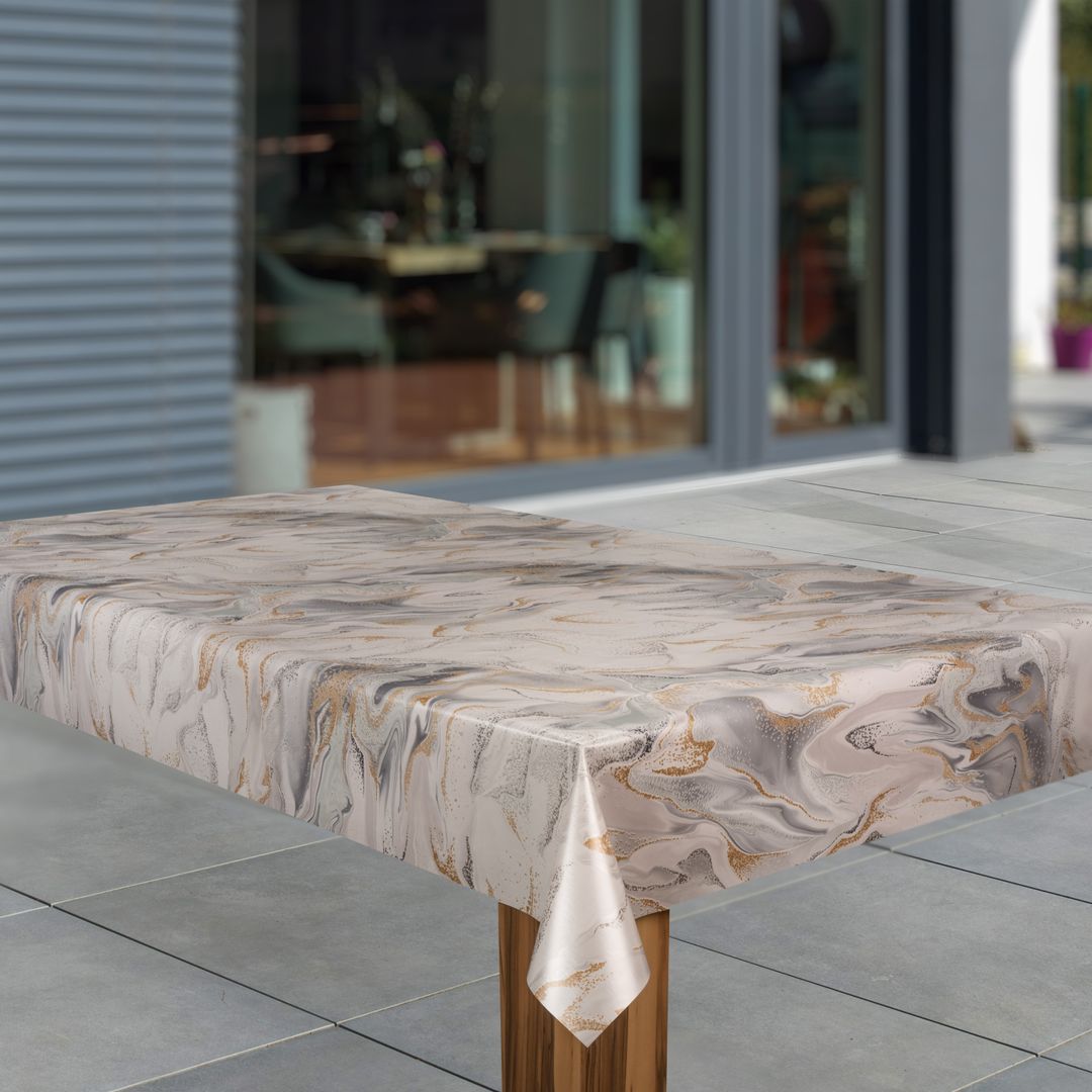 Wachstuch-Tischdecken Sand Sahara beige braun rechteckig