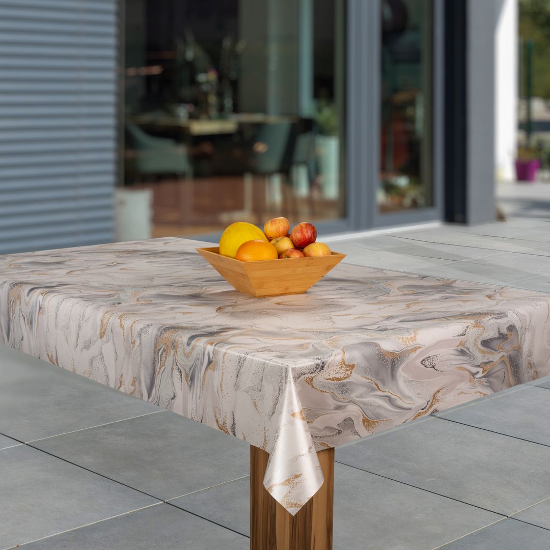 Wachstuch-Tischdecken Sand Sahara beige braun rechteckig