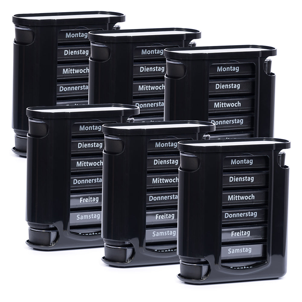 Laro Tablettenbox Farbauswahl 7 Tage – 4 Fächer – 2/3/6/12/24/48/96 Stück