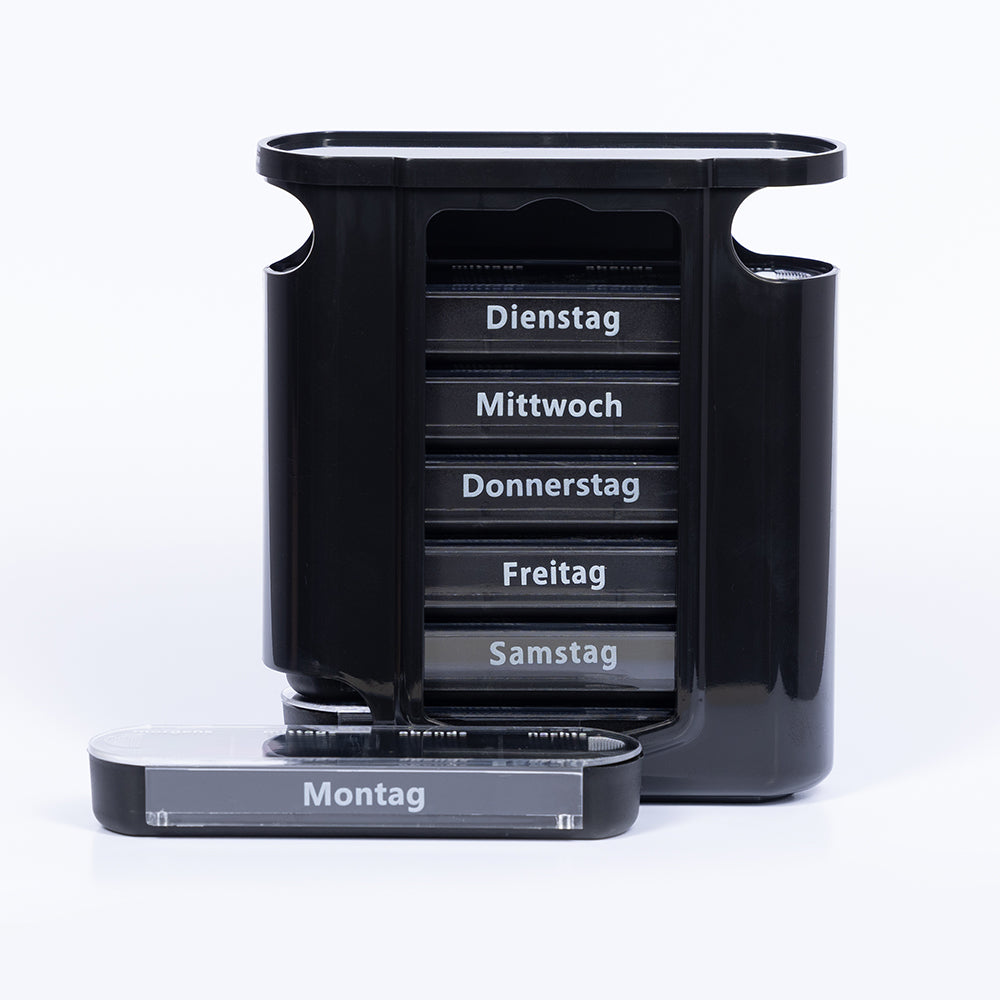 Laro Tablettenbox Farbauswahl 7 Tage – 4 Fächer – 2/3/6/12/24/48/96 Stück