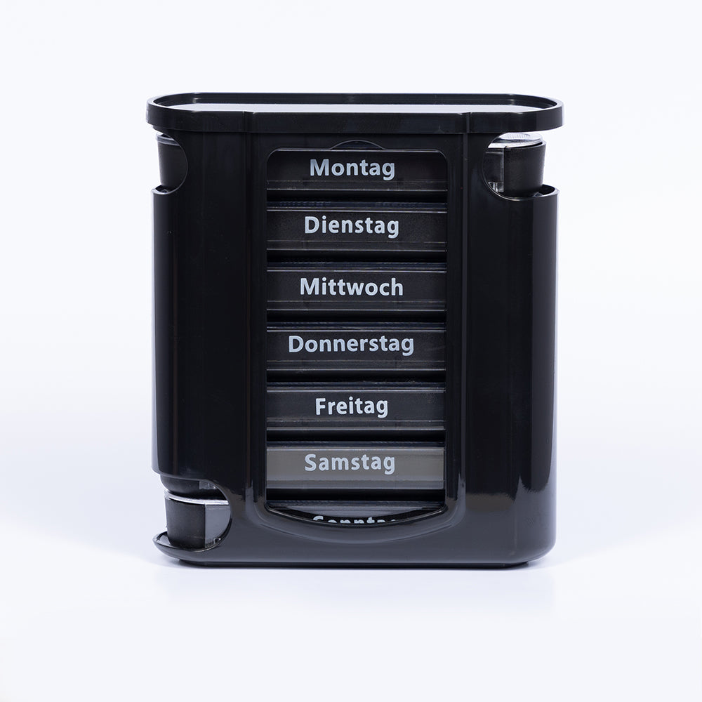 Laro Tablettenbox Farbauswahl 7 Tage – 4 Fächer – 2/3/6/12/24/48/96 Stück