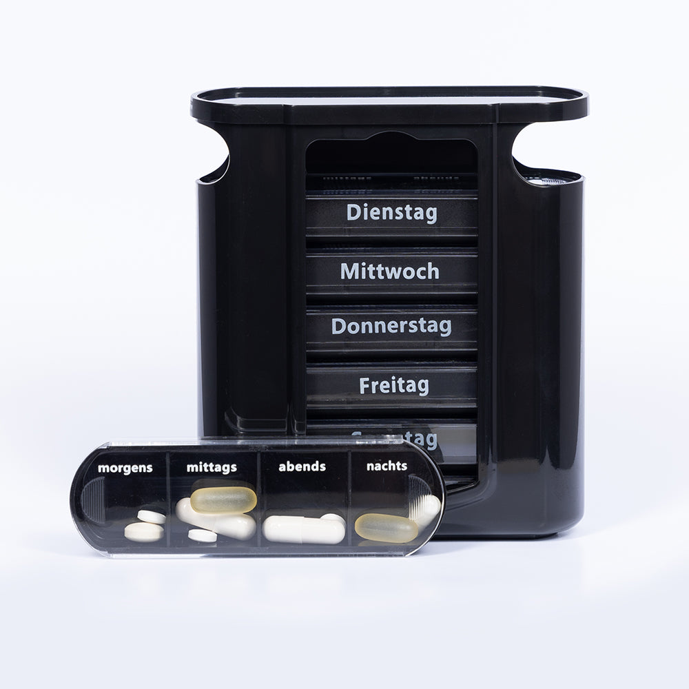 Laro Tablettenbox Farbauswahl 7 Tage – 4 Fächer – 2/3/6/12/24/48/96 Stück