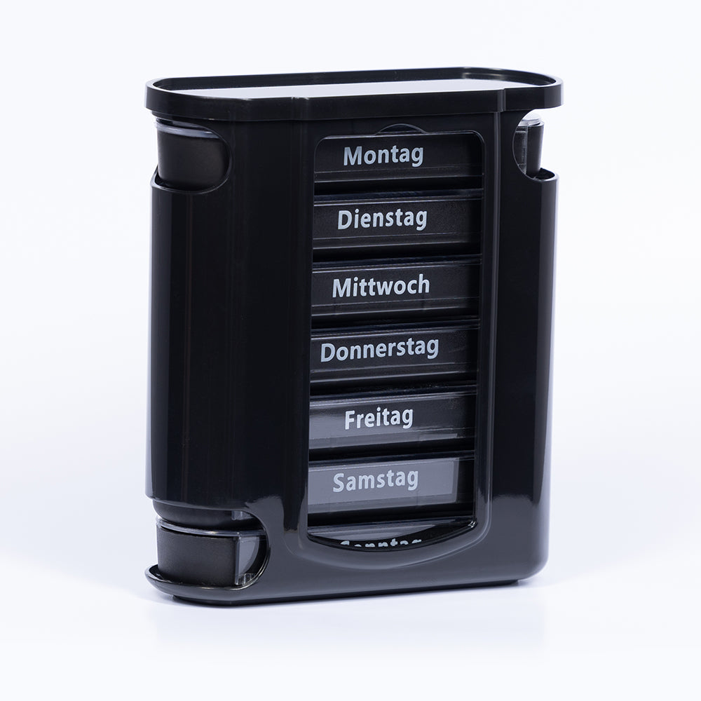 Laro Tablettenbox Farbauswahl 7 Tage – 4 Fächer – 2/3/6/12/24/48/96 Stück