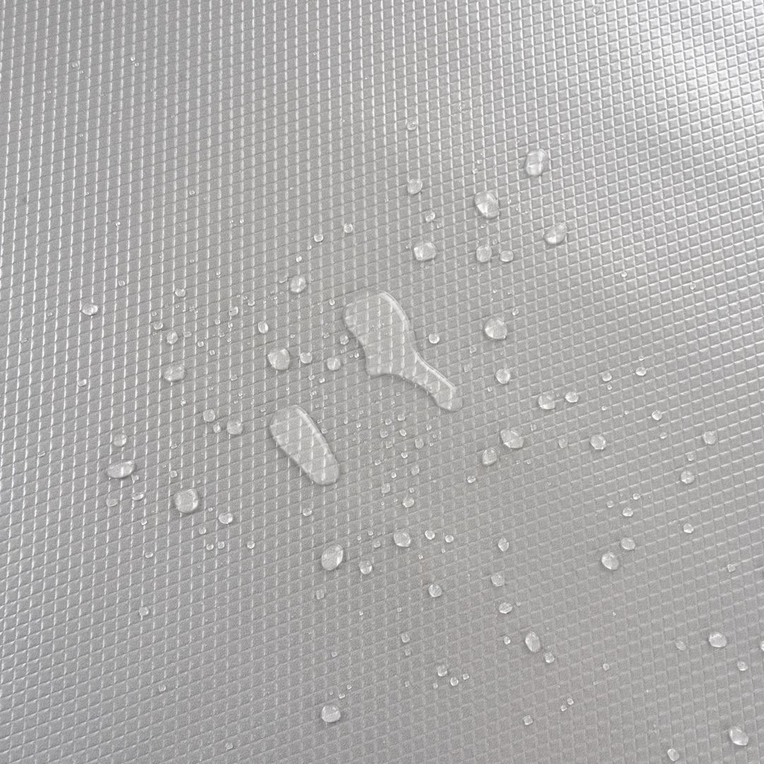 laro Wachstuch-Tischdecke Wachstischdecke Gartentischdecke Silber Karo Hochglanz