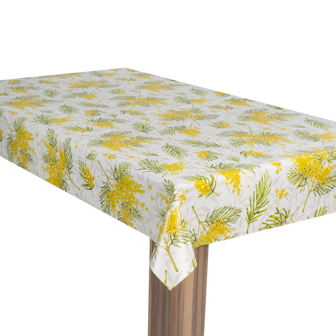 laro Wachstuch-Tischdecke Wachstischdecke Gartentischdecke Sommerfrische Gelb