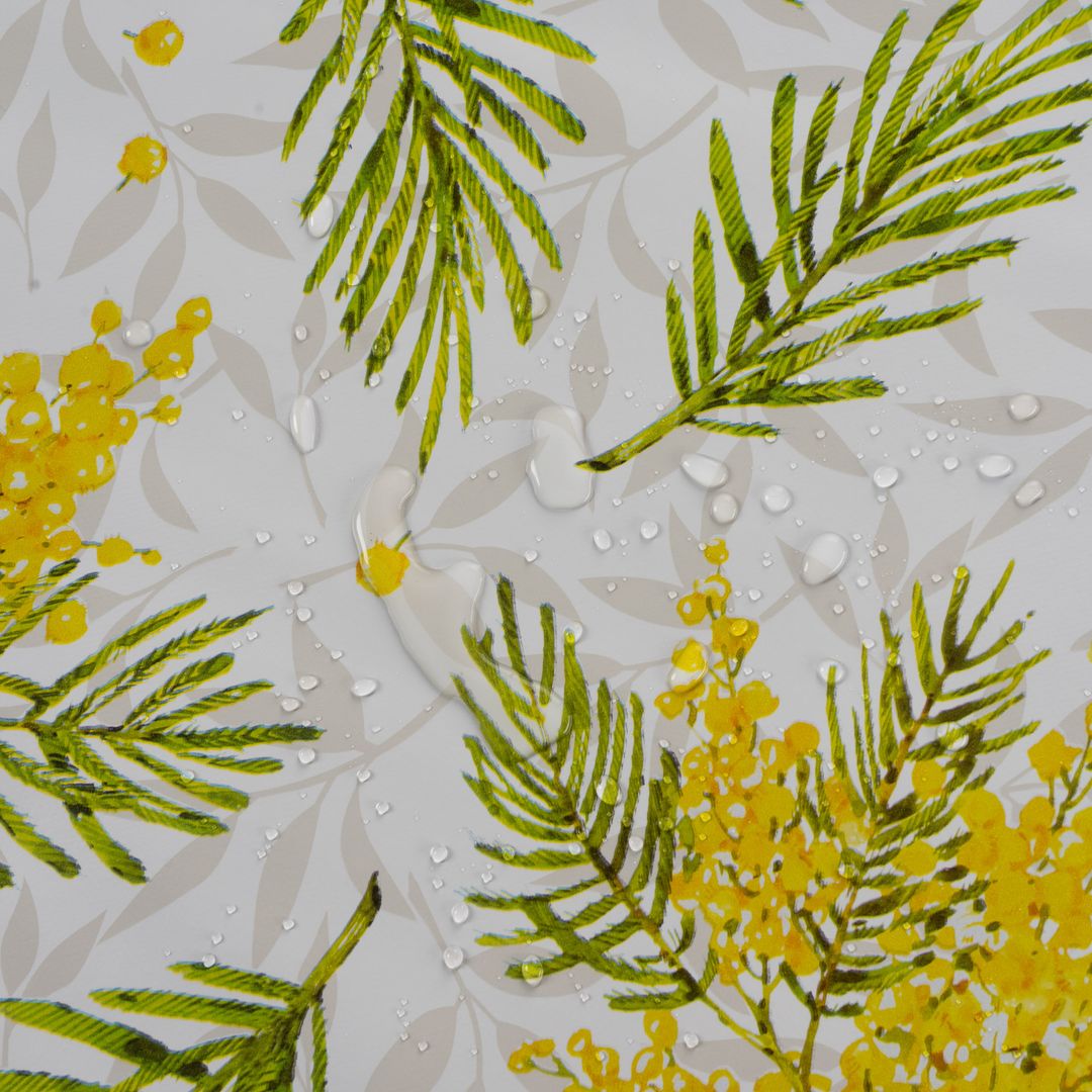 laro Wachstuch-Tischdecke Wachstischdecke Gartentischdecke Sommerfrische Gelb