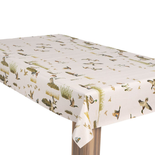 laro Wachstuch-Tischdecke Wachstischdecke Gartentischdecke StockenteWildromantik