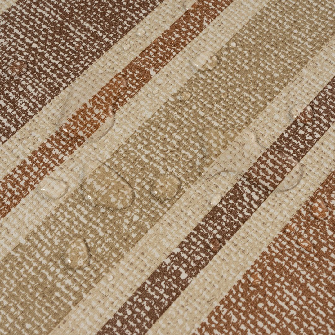 Wachstuch-Tischdecken Weihnachten Streifen Beige Braun rechteckig