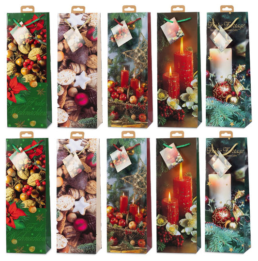Laro Premium Geschenktaschen Geschenktüten Weihnachten 10/20/40/100 stk
