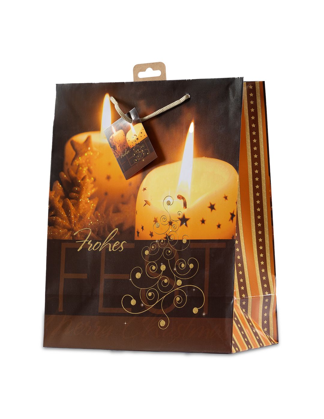 Laro Premium Line Geschenktüten Weihnachten/Deko/Advent Large 10/20/40/100stk H32x B25,5x T12,5cm