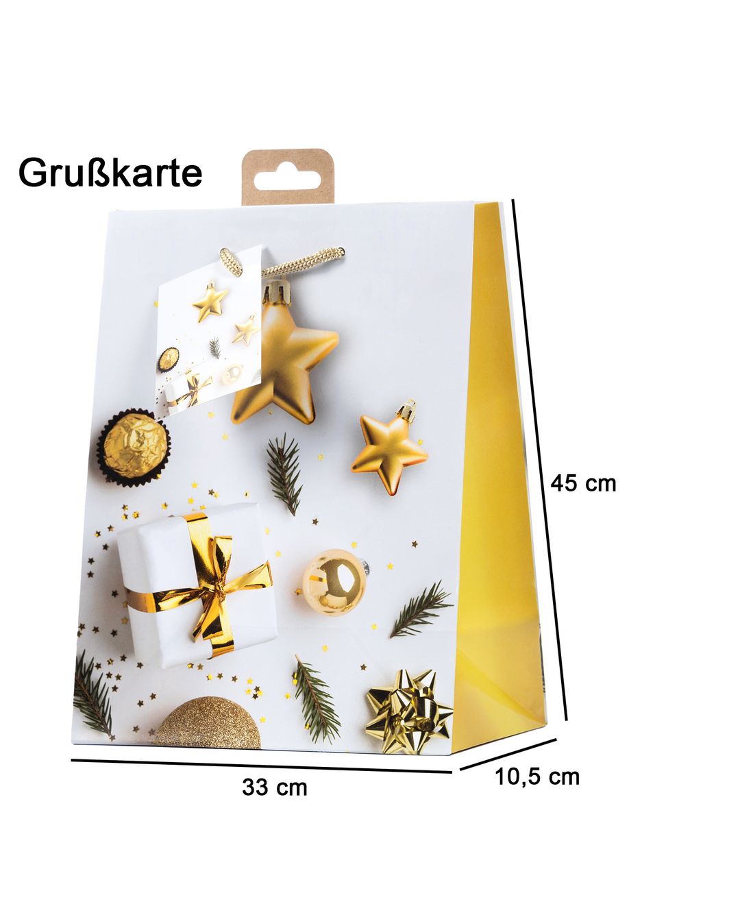 Laro Premium Line Geschenktüten Weihnachten/Deko/Kugeln/Jumbo 10/20/40/100stk 
H45x B33x T12 cm