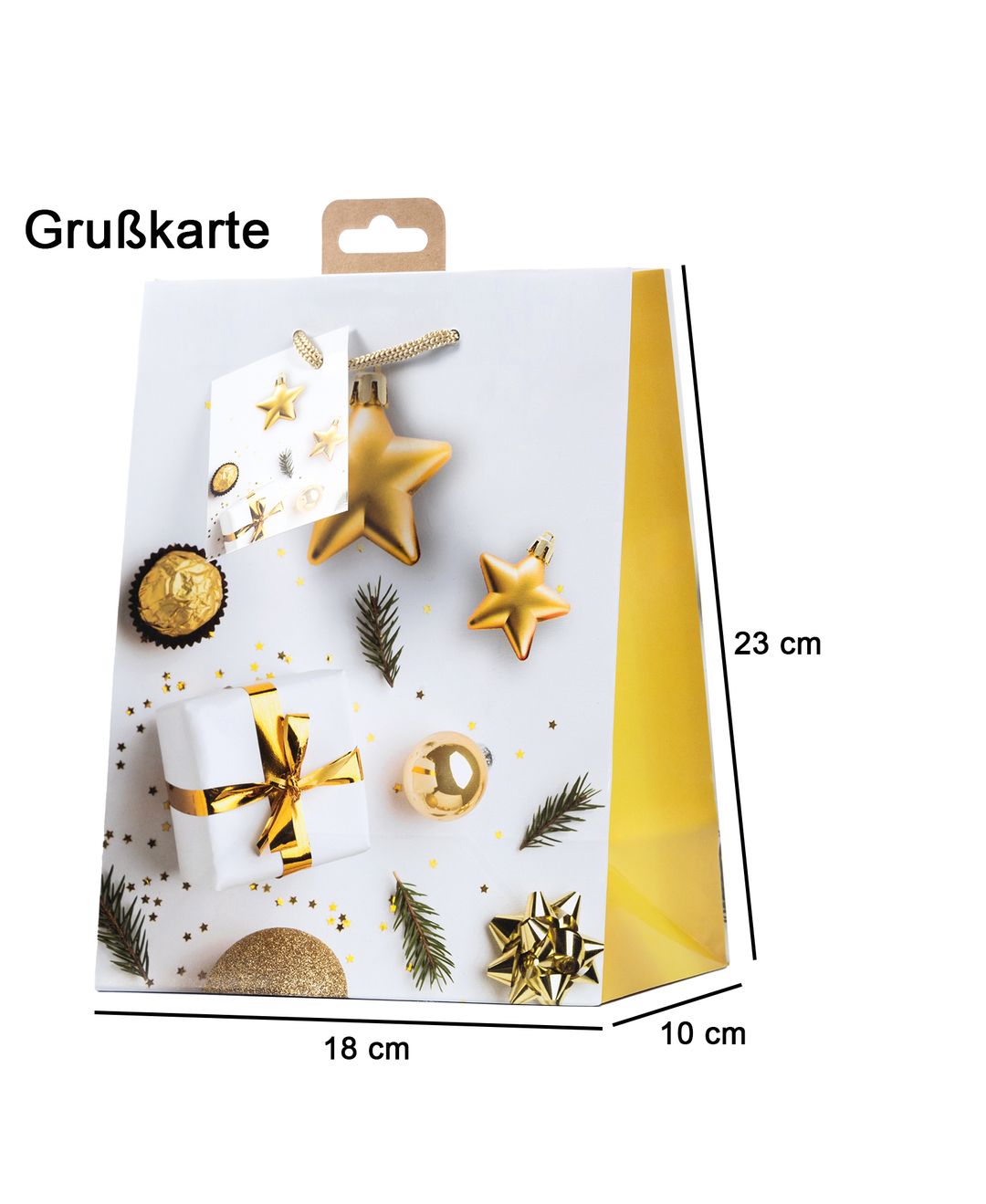 Laro Premium Line Geschenktüten Weihnachten/Deko/Kugeln/Medium 10/20/40/100stk H23x B18x T10 cm