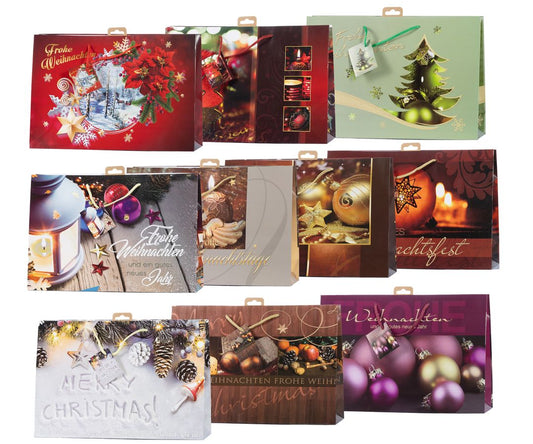 Laro Premium Geschenktaschen Geschenktüten Weihnachten 10/20/40/100stk Mini