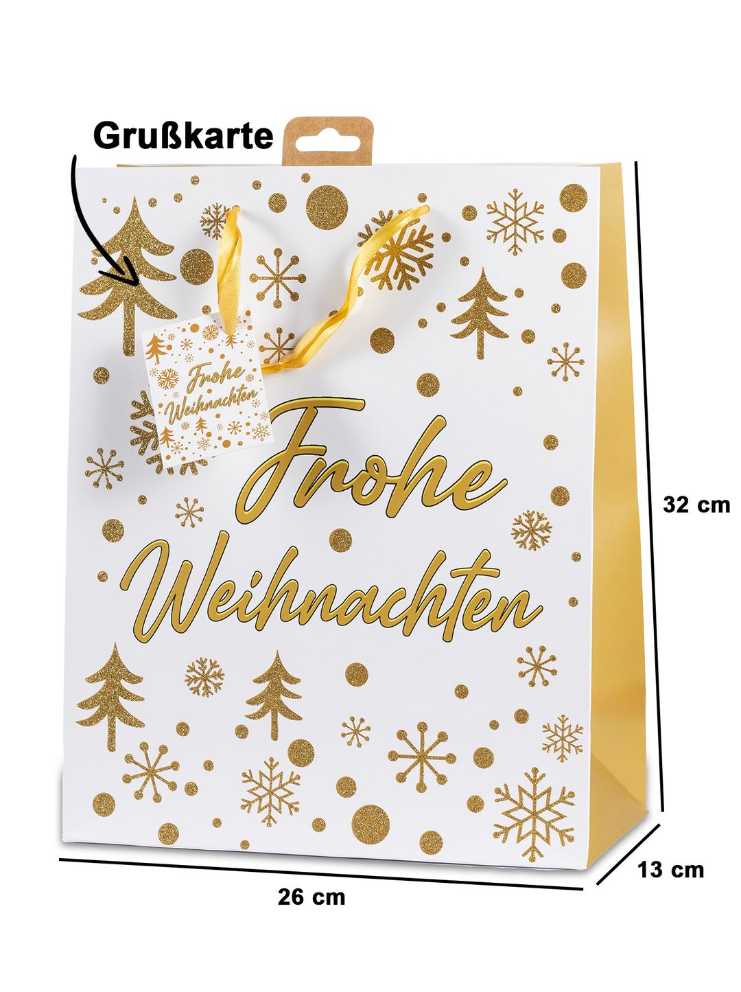 Laro Premium Geschenktaschen Geschenktüten Weihnachten 10/20/40/100stk Large