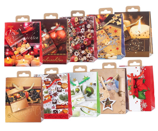Laro Premium Geschenktaschen Geschenktüten Weihnachten 10/20/40/100stk Mini
