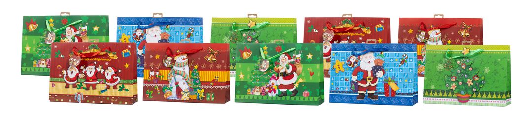 Laro Premium Geschenktaschen Geschenktüten Weihnachten 10/20/40/100stk Quer