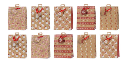 Laro Premium Geschenktaschen Geschenktüten Weihnachten 10/20/40/100stk Medium