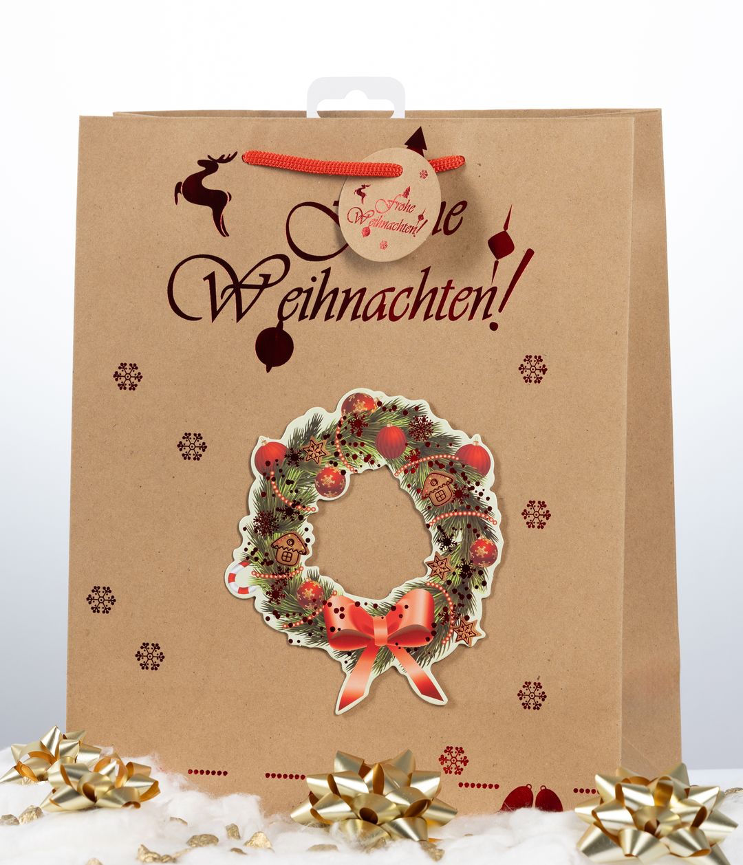 Laro Premium Geschenktaschen Geschenktüten Weihnachten 10/20/40/100stk Medium