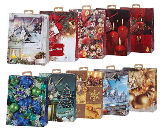Laro Premium Geschenktaschen Geschenktüten Weihnachten 10/20/40/100stk Medium
