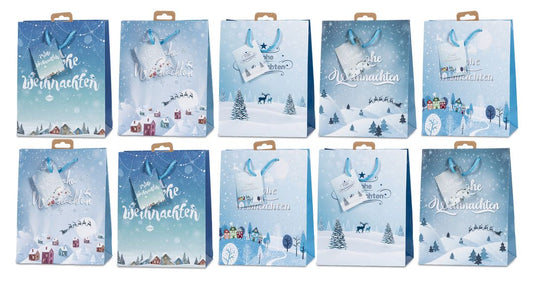 Laro Premium Geschenktaschen Geschenktüten Weihnachten 10/20/40/100stk Medium