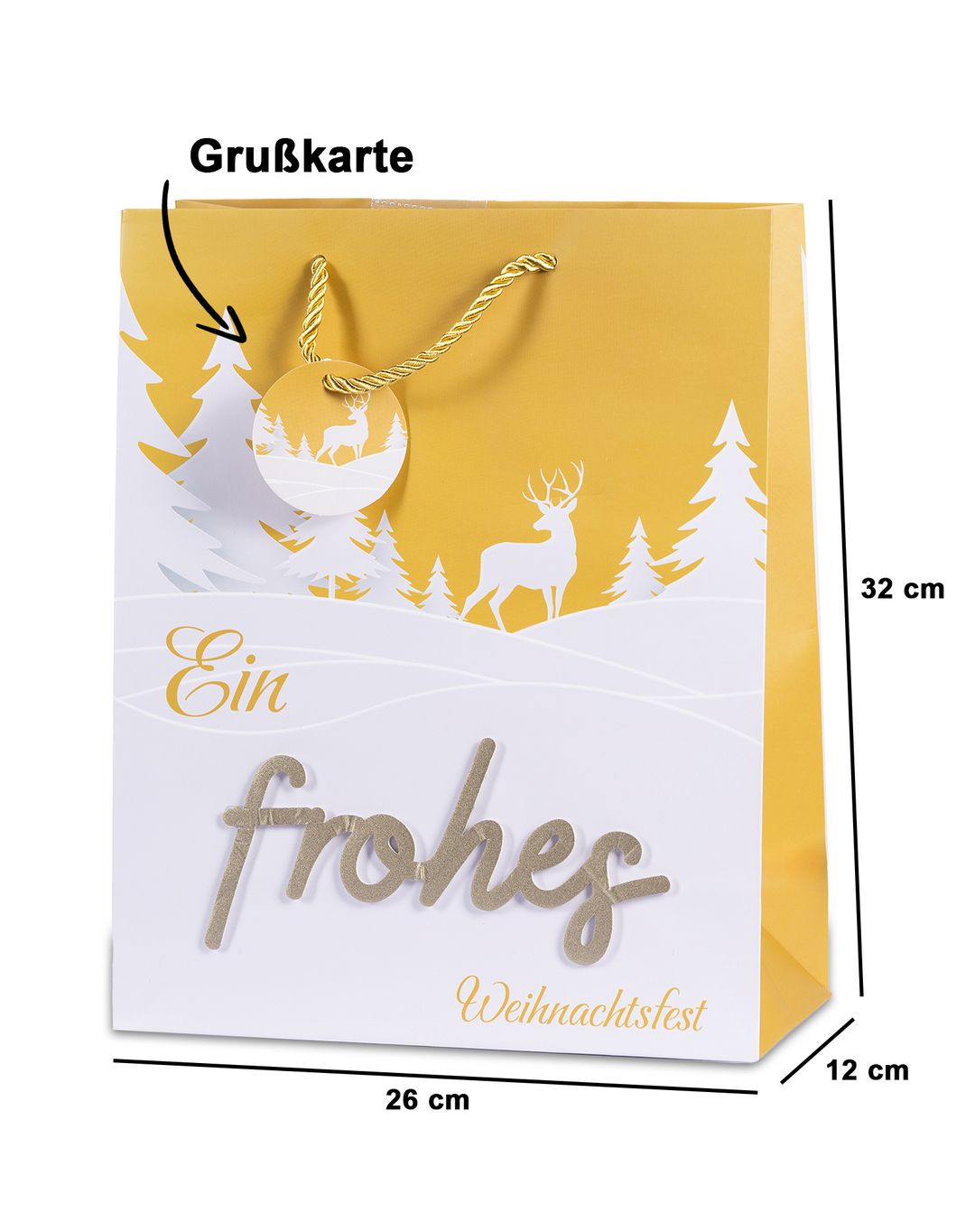 Laro Premium Geschenktaschen Geschenktüten Weihnachten 10/20/40/100stk Medium