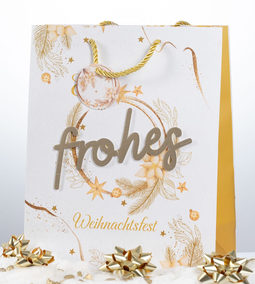 Laro Premium Geschenktaschen Geschenktüten Weihnachten 10/20/40/100stk Large