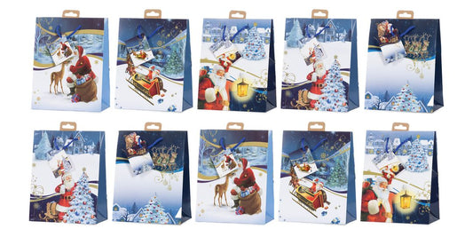 Laro Premium Geschenktaschen Geschenktüten Weihnachten 10/20/40/100stk Medium