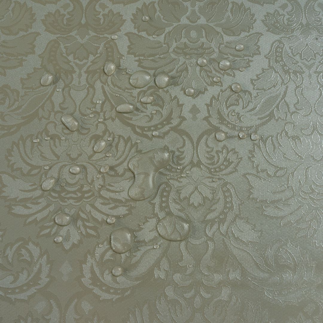 Wachstuch-Tischdecken Geprägt Relief Blumen Beige Cream rechteckig