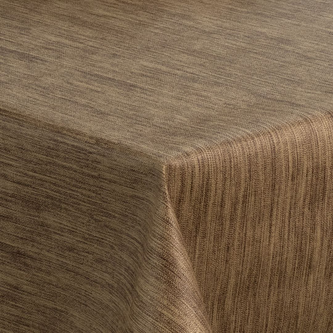 Wachstuch-Tischdecken Leinenoptik Beige Weiß Braun rechteckig