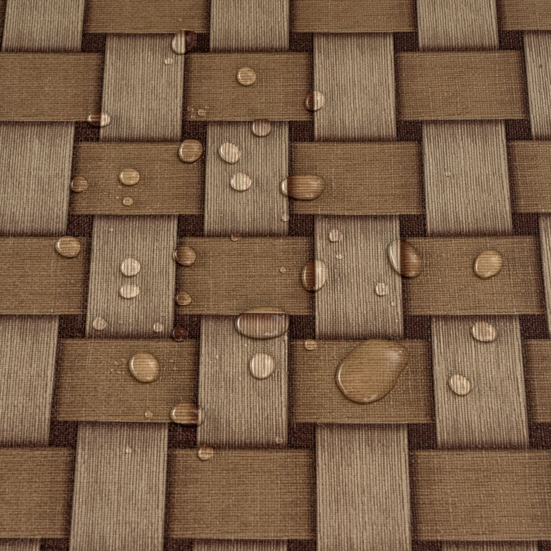 Wachstuch-Tischdecken Rattan Braun Beige  rechteckig